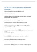 URI NUR 243 exam 1 questions and answers&NewLine;graded A&plus;