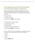 Skin Integrity and wound Care NCLEX Questions&NewLine;and Answers latest Update &vert; 100&percnt; Correct