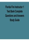 Florida Fire Instructor 1 Test Bank Complete Questions and Answers Study Guide Fire Service Instructor Certification Practice Questions Solutions 2025&sol; 2026