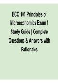 ECO 101 Principles of Microeconomics Exam 1 Study Guide Complete Questions and Answers Microeconomics Practice Questions Solutions 2025&sol; 2026