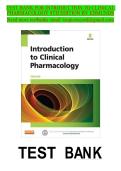 TEST BANK FOR INTRODUCTION TO CLINICAL PHARMACOLOGY 8TH EDITION BY EDMUNDS LATEST UPDATED EXAM 2026&sol;2027