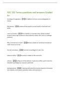 SOC 101 Terms questions and answers Graded&NewLine;A&plus;&NewLine;
