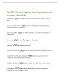 Soc 101 - Exam 1 Lecture Vocab questions and&NewLine;answers Graded A&plus;