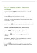SOC-101 midterm questions and answers&NewLine;Graded A&plus;