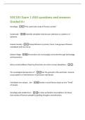 SOC101 Exam 1 ASU questions and answers&NewLine;Graded A&plus;