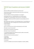 SOC101 Exam 1questions and answers Graded&NewLine;A&plus;