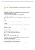 SOC101 Exam 1questions and answers Graded&NewLine;A&plus;