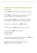 SOC101 Exam &num;1 Notes questions and answers&NewLine;Graded A&plus;