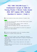 NSG 3100&sol; NSG3100 Exam 3 &ndash; Fundamental Concepts & Skills for Nursing Practice I Review&vert; Galen &lpar;Latest 2026&sol; 2027 Update&rpar; 100&percnt; Verified Questions & Answers &vert; Grade A