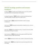 SOC101 Sociology questions and answers&NewLine;Graded A&plus;