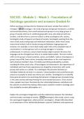 SOC101 - Module 1 - Week 1 - Foundations of&NewLine;Sociology questions and answers Graded A&plus;