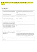 FIN 341 risk management test 2 UPDATED ACTUAL Questions And Correct &NewLine;Answers 