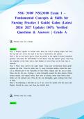 NSG 3100&sol; NSG3100 Exam 1 &ndash; Fundamental Concepts & Skills for Nursing Practice I Guide&vert; Galen &lpar;Latest 2026&sol; 2027 Update&rpar; 100&percnt; Verified Questions & Answers &vert; Grade A