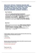 WGU D265 Critical Thinking Reason and Evidence Objective Assessment Complete Questions and Answers Study Guide