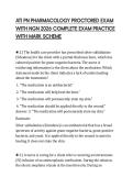 ATI PN PHARMACOLOGY PROCTORED EXAM&NewLine;WITH NGN 2026 COMPLETE EXAM PRACTICE&NewLine;WITH MARK SCHEME&NewLine;
