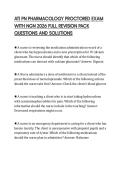 ATI PN PHARMACOLOGY PROCTORED EXAM&NewLine;WITH NGN 2026 FULL REVISION PACK&NewLine;QUESTIONS AND SOLUTIONS&NewLine;