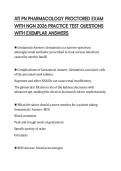 ATI PN PHARMACOLOGY PROCTORED EXAM&NewLine;WITH NGN 2026 PRACTICE TEST QUESTIONS&NewLine;WITH EXEMPLAR ANSWERS&NewLine;