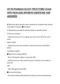 ATI PN PHARMACOLOGY PROCTORED EXAM&NewLine;WITH NGN 2026 REVISION QUESTIONS AND&NewLine;ANSWERS&NewLine;