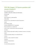 STAT 201 Chapter 1 SI Session questions and&NewLine;answers Graded A&plus;