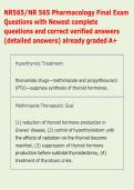 NR565&sol; NR 565 FINAL EXAM ADVANCED PHARMACOLOGY  EXAM