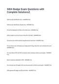 SIDA Badge Exam Questions with Complete Solutions