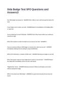 Sida Badge Test SFO Questions and Answers