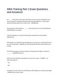 SIDA Training Part 1 Exam Questions and Answers