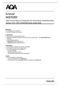 AQA A-level History Component 2N  Revolution anddictatorship&colon; &NewLine;Russia&comma; 1917&ndash;195 3 &lpar;7042&sol;2N&rpar; Study Guide 2026