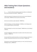 SIDA Training Part 2 Exam Questions and Answers