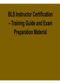 BLS Instructor Certification Training Guide and Exam Preparation Material Basic Life Support Instructor Practice Questions Answers Certification Review 2025&sol; 2026