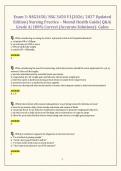 Exam 3&colon; NSG3450&sol; NSG 3450 V1&lpar;2026&sol; 2027 Updated Edition&rpar; Nursing Practice &ndash; Mental Health Guide&vert; Q&A&vert; Grade A&vert; 100&percnt; Correct &lpar;Accurate Solutions&rpar;- Galen