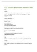 STAT 201 Chp 1 questions and answers Graded&NewLine;A&plus;&NewLine;Statistics&NewLine;numbers&comma; values&comma; data&comma; calculations made from data&NewLine;a way of reasoning&comma; a collection of tools and methods&comma; designed to help us&NewLine;understand the world&period;&NewLine;context&NewLine;Data are objects with &lowbar;&lowbar;&lowbar;&lowbar;&lowbar;&NewLine;varia