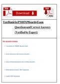 Test Bank for PMHNP Boards Exam Questions and Correct Answers &vert;Updated 2024&lpar;Verified by Expert&rpar;&NewLine;