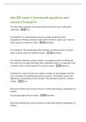 stat 201 exam 1 homework questions and&NewLine;answers Graded A&plus;