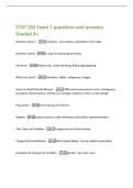STAT 201 Exam 1 questions and answers&NewLine;Graded A&plus;