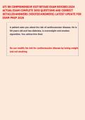 ATI RN COMPREHENSIVE EXIT RETAKE EXAM REVISED 2024 &NewLine;ACTUAL EXAM COMPLETE 3650 QUESTIONS AND CORRECT &NewLine;DETAILED ANSWERS &lpar;VERIFIED ANSWERS&rpar; LATEST UPDATE FOR &NewLine;EXAM PREP 2026 