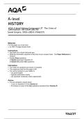 AQA A-level History Component 2T  The Crisis of &NewLine;Communism&colon; the USSR and the &NewLine;Soviet Empire&comma; 1953&ndash;200 0 &lpar;7042&sol;2T&rpar; 