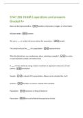 STAT 201 EXAM 1 questions and answers&NewLine;Graded A&plus;