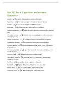 Stat 201 Exam 1 questions and answers&NewLine;Graded A&plus;