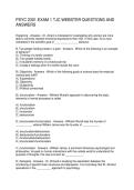 PSYC 2301 EXAM 1 TJC WEBSTER QUESTIONS AND ANSWERS
