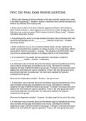 PSYC 2301 FINAL EXAM REVIEW QUESTIONS
