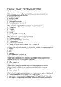 PSY 2301 EXAM 1 REVIEW QUESTIONS