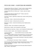 PSYCH 2301 EXAM 1- 4 QUESTIONS AND ANSWERS