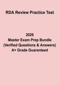 RDA Review Practice Test PDF &vert; Registered Dental Assistant Exam Prep Questions