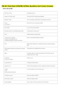 FIN 341 Final Exam UPDATED ACTUAL Questions And Correct Answers 