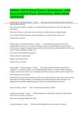 NRSG 3323 Final Exam Questions with Guaranteed Pass Solutions 2025-2026 Updated&period;