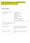 Fin 341 Liebenberg Exam 2 UPDATED ACTUAL &NewLine;Questions And Correct Answers 