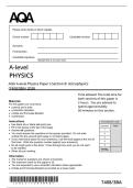 AQA A-level Physics Paper 3 Section B  Astrophysics &NewLine;&lpar;7408&sol;3BA&rpar; 2026