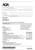 AQA A-level Physics paper 3 Section B  Medical physics &NewLine;&lpar;7408&sol;3BB &rpar; 2026