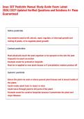 Iowa 3OT Pesticide Manual Study Guide Exam Latest &NewLine;2026&sol;2027 Updated Verified Questions and Solutions A&plus; Pass &NewLine;Guaranteed